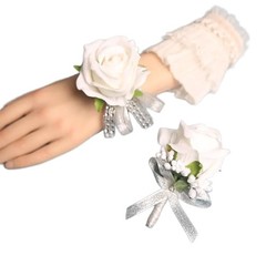 Charming Floral Wristlets for Brides Grooms and Bridesmaids at Weddings