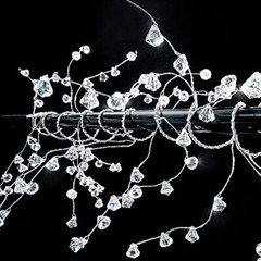 Crystal Diamond Ice Wire Garland Steel Wire Clear Acrylic Crystal Garlands