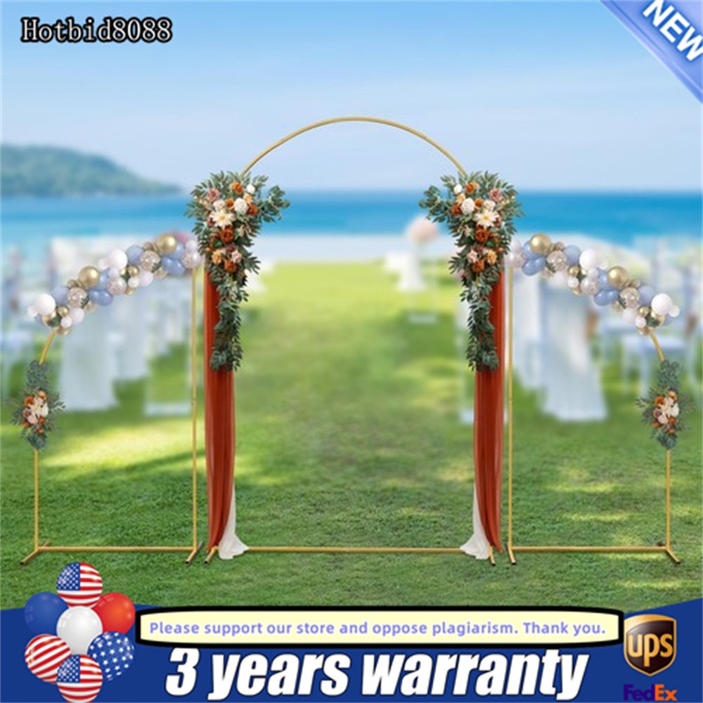 Metal Arch Backdrop Stand Gold Wedding Arch Stand Set of 3 for Party Decor