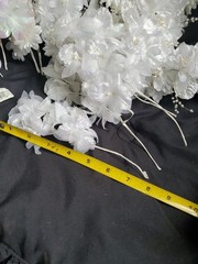Wedding Floral Bundle Of 33 Pieces/white/Ivory/Iridescent/Picks/Stems/Flower/Lot
