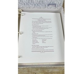 Hallmark Our Wedding Photo Album Pink White Striped Damask 3-Ring Binder Boxed