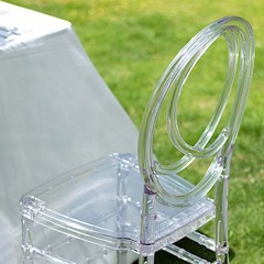 Clear Stackable Transparent Acrylic Chiavari Chair Armless Oval Back Party Event