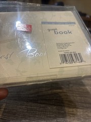 Vintage 2001 NOS Guest Book ANY OCCASION Wedding Roses Light Green White Grey