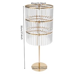 3-tier Flower Display Stand With Pendants Wedding Floral Holder Decoration Rack