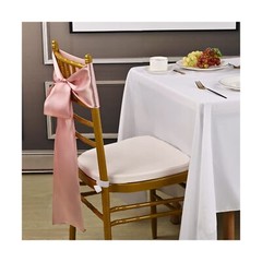 fani 60 PCS Satin Chair Sashes Bows Universal Chair Cover for Wedding Recepti…