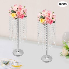 10Pcs 55cm Tall Crystal Flower Stand Centerpieces Vase Wedding Party Decor