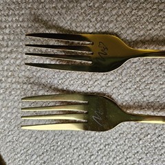Gold Mr and Mrs Wedding Cake Server Set