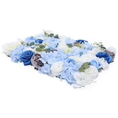 6 Pieces 23.62*15.74″ Silk Blue& White& Green Artificial Flowers Wall Decoration