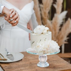 Crystal Glass Cake Stand Fruit Plate Clear Display Desserts Holder Wedding Party