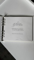 Vintage Hallmark Wedding Guest Book Ivory Embossed w/ Pen Ring Binder 864 Lines