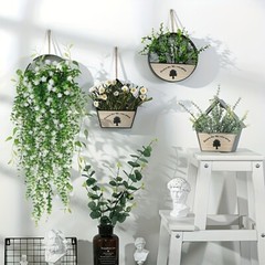 4Pcs Artificial Hanging Fern Plants FakeTrailing Foliage Flower Leaf Home Decor