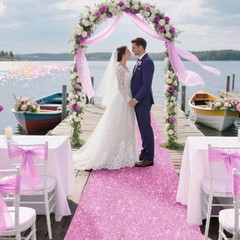 Glitter Carpet Runner 2.6FT x 15FT 200 GSM Thick + Adhesive Tape