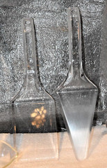 Set of 3 1-Cake Server, 1-Spatula & 1-Drink Ladle Clear Plastic*/