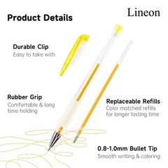 Gel Pens, 50 Pack Gel Pen Set 25 Colored Gel Pen with 25 Refills for Adults Colo