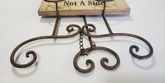 SET 10½x11 Rustic Wood Wedding Seating Ceremony Sign & Ornate Scroll Easel Stand
