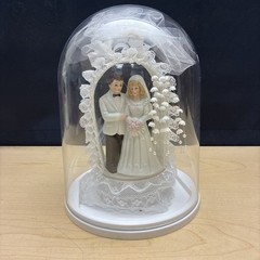 New Vintage Wilton Tender Love Wedding Cake Top, White coat, Black pants