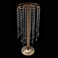 10 Pieces Crystal Acrylic Table Centerpieces Gold Flower Stand For Wedding Party