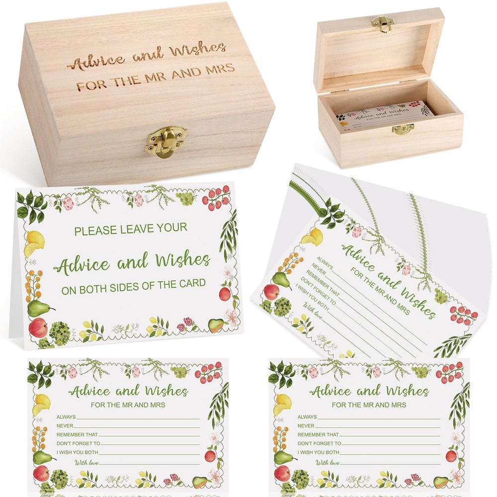 She’s Fresh off the Market Bridal Shower Advice and Wishes Cards 50 Pcs Flora…