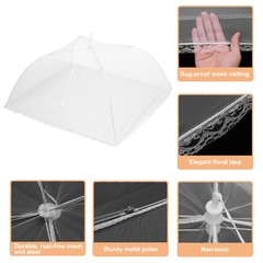 6 Pcs Large and Tall Food Covers 17″ Mesh Food Covers for Outdoors, Multicolor
