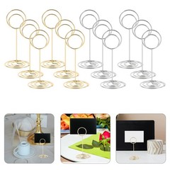 12Pcs Assorted Color Table Number Stands for Wedding Photo Memo Card Display