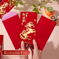 ThxToms 36pcs Red Envelopes Chinese New Year,Red Large(36pcs), Gold 2026