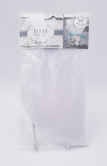 TULLE CIRCLES 9″ White 50 Pieces Wedding Baby Bridal Shower Favor Amscan New