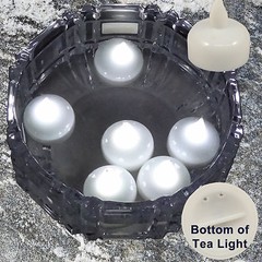 NEW 24 White Led Floating Floral Tea Light Candle for Wedding Centerpiece Decor