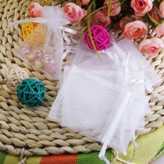100Pcs White Drawstring Organza Gift Bags Wedding Party Favor Jewelry Pouches US