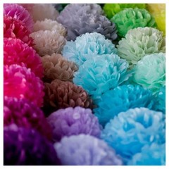 5pcs 6″-10″ Tissue Paper Wedding Baby Shower Birthday Party Pom Poms Toy