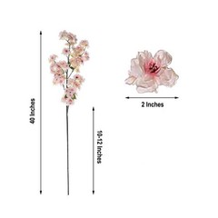 4 BLUSH 40″ tall Bushes with Silk Cherry Blossoms Flowers Party Wedding Bouquets