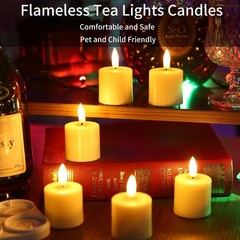 YBU Rechargeable Flameless Tea 1.6 inches x x 2.2 inches, Amber