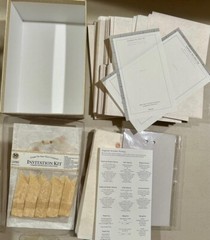 Gartner Wedding Invitation Kit Hand Made Paper w/ Vellum, Ribbons 50