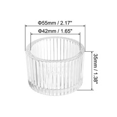 2 Pcs Tea Light Candle Holder Glass Candle Holders White