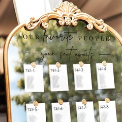 Wedding Seating Chart Decal Our Favorite People Mirror Stickers Removable Let…