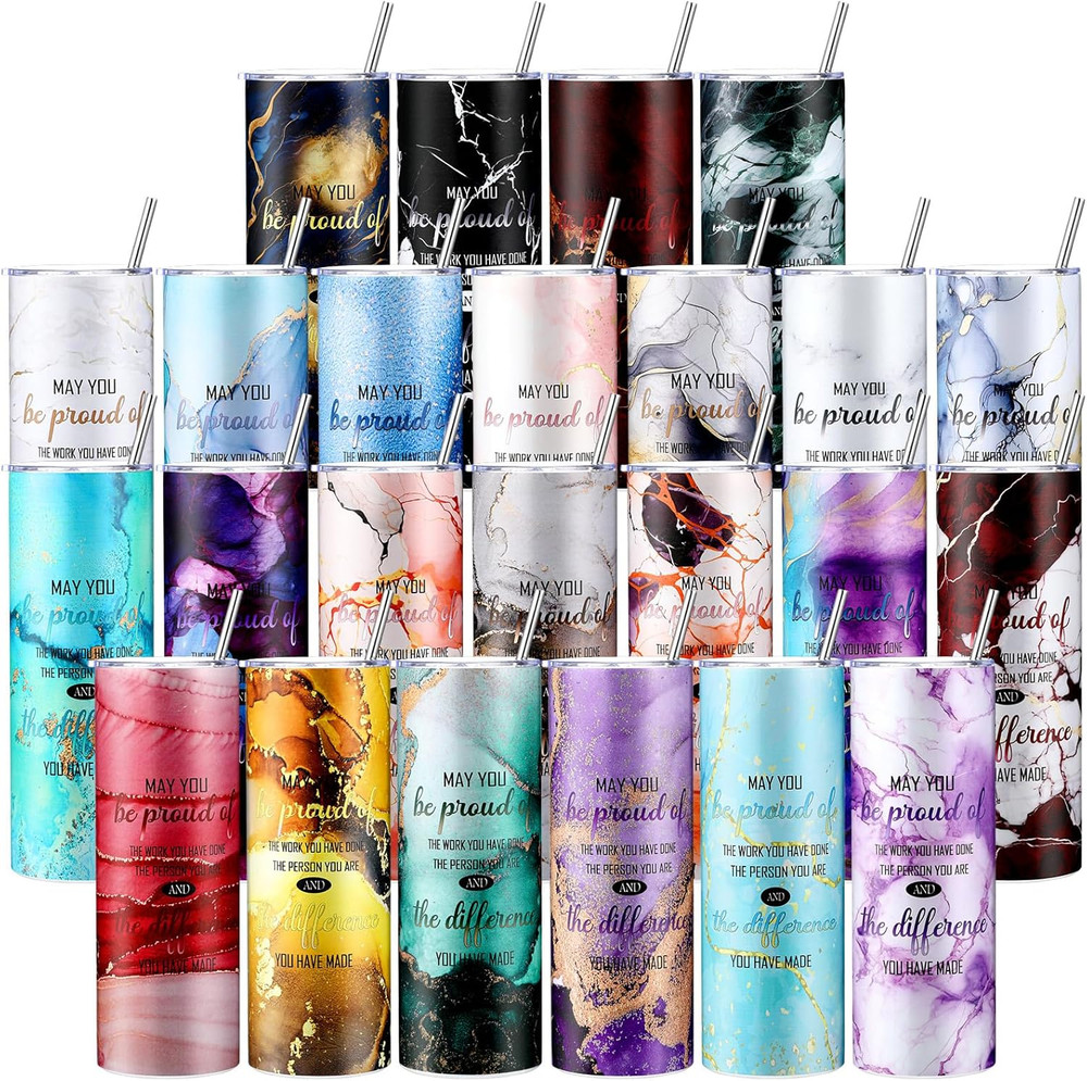 24 Pcs Employee Appreciation Tumblers – Inspirational Gifts for Team & Staff