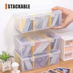400 Count Plastic Trading Card Storage Box with Dividers Baseball Card Storage