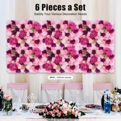 6*Artificial Flower Wall Panel Indoor Outdoor Flower Wall Panel For WeddingDecor