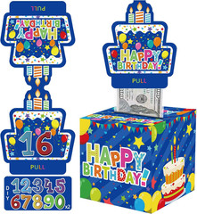 Birthday Money Box for Cash Gift with DIY Stickers，A Surprising Money Gift Box w