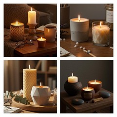 Aubeco 160Pcs 4/6/8 inch Pre Waxed Candle Wick with 4/6/8IN-160pcs, White
