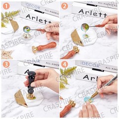 CRASPIRE Wax Seal Stamp Set 10PCS Christmas Vintage Sealing Wax Stamps 25mm R…