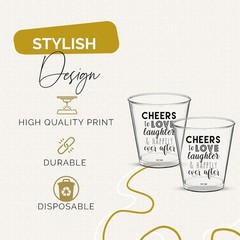 Wedding Shot Glasses Cheers to Love Laughter and Happily Ever After Shot Glasses