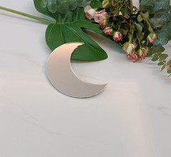 20 Pcs Acrylic Moon Place Card Celestial Wedding Semi Circle Blanks Silver