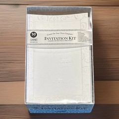 NWT In Box 50 Count Gartner Pearl Swirl Invitation Kit Ivory W/ Embossed Swirl