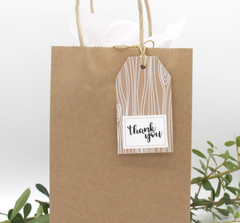 Woodgrain Thank You Tags for Barn, Farm or Woodland Party Welcome Bags (50 pk)