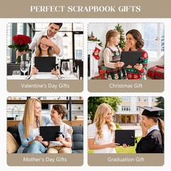 INNOCHEER Photo Album – Self Adhesive 80 Black Pages, Large Scrapbook Wedding…