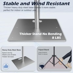 Heavy Duty Backdrop Stand, 8x10ft Pipe and Drape Backdrop Stand Kit 8X10FT