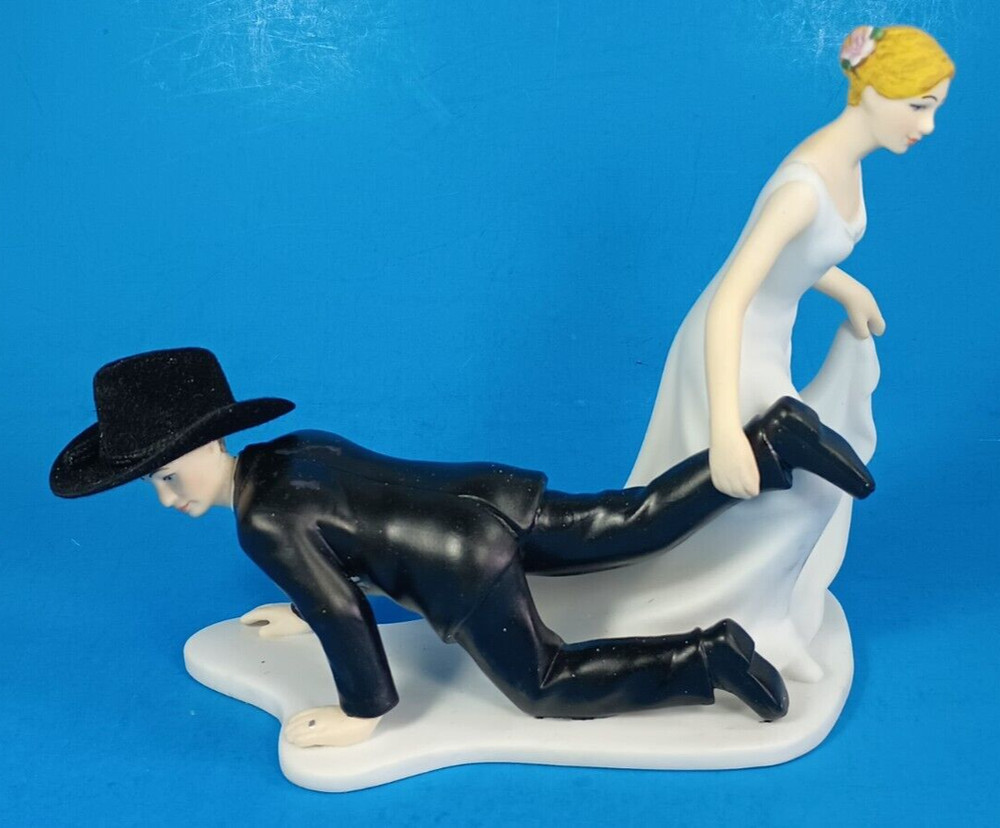 Reluctant Cowboy Groom Cake Topper Brand New