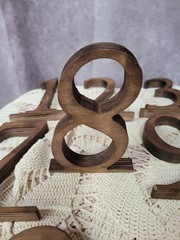 Rustic Wood Table Numbers 1-15 Freestanding Wedding Event Table Markers