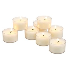 Stonebriar 96-Pack White Unscented Smokeless 7-Hr Tea Light Candles Clear Cup