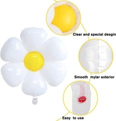 YUJUN 11PCS Daisy 43×43 inches, 28×28 16×16 White